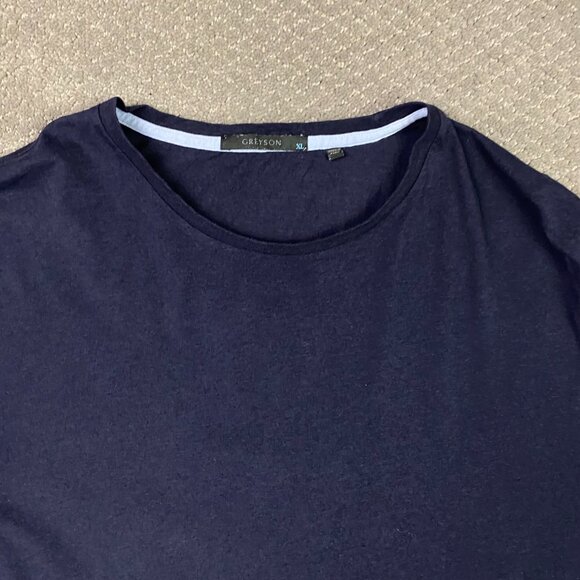 Greyson Long Sleeve Shirt Men's XL Navy Blue Pima Cotton Spandex Performance - Picture 2 of 9